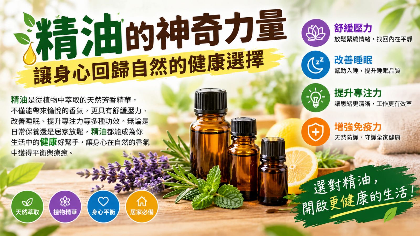 精油是什麼？7種常見精油、使用方法與選購重點一次看